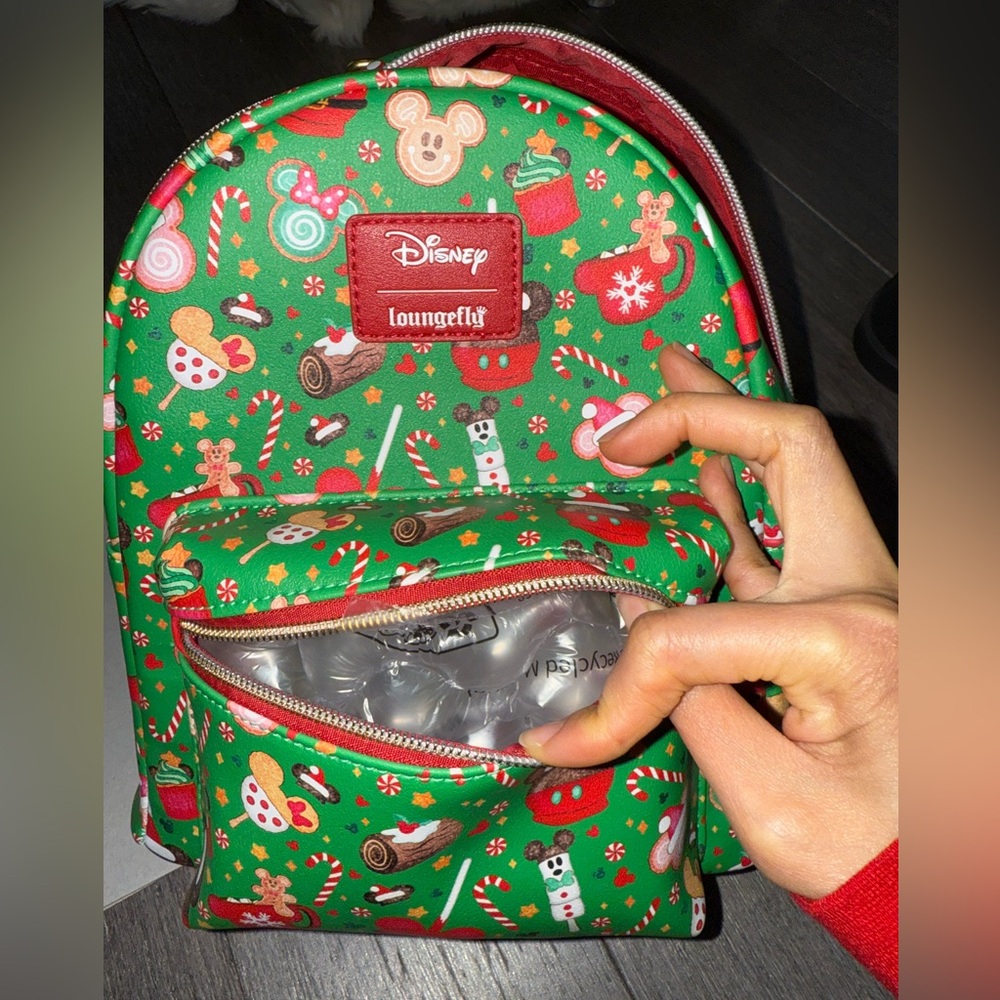 Disney Green Holiday Backpack with Festive Prints - Picture 5 of 5